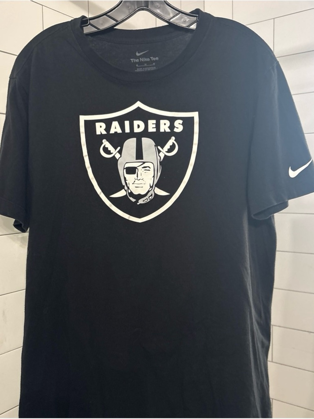 Nike Black Raiders Shield Logo Tee